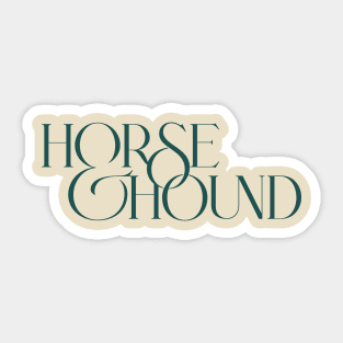 Horse & Hound (Green) Sticker